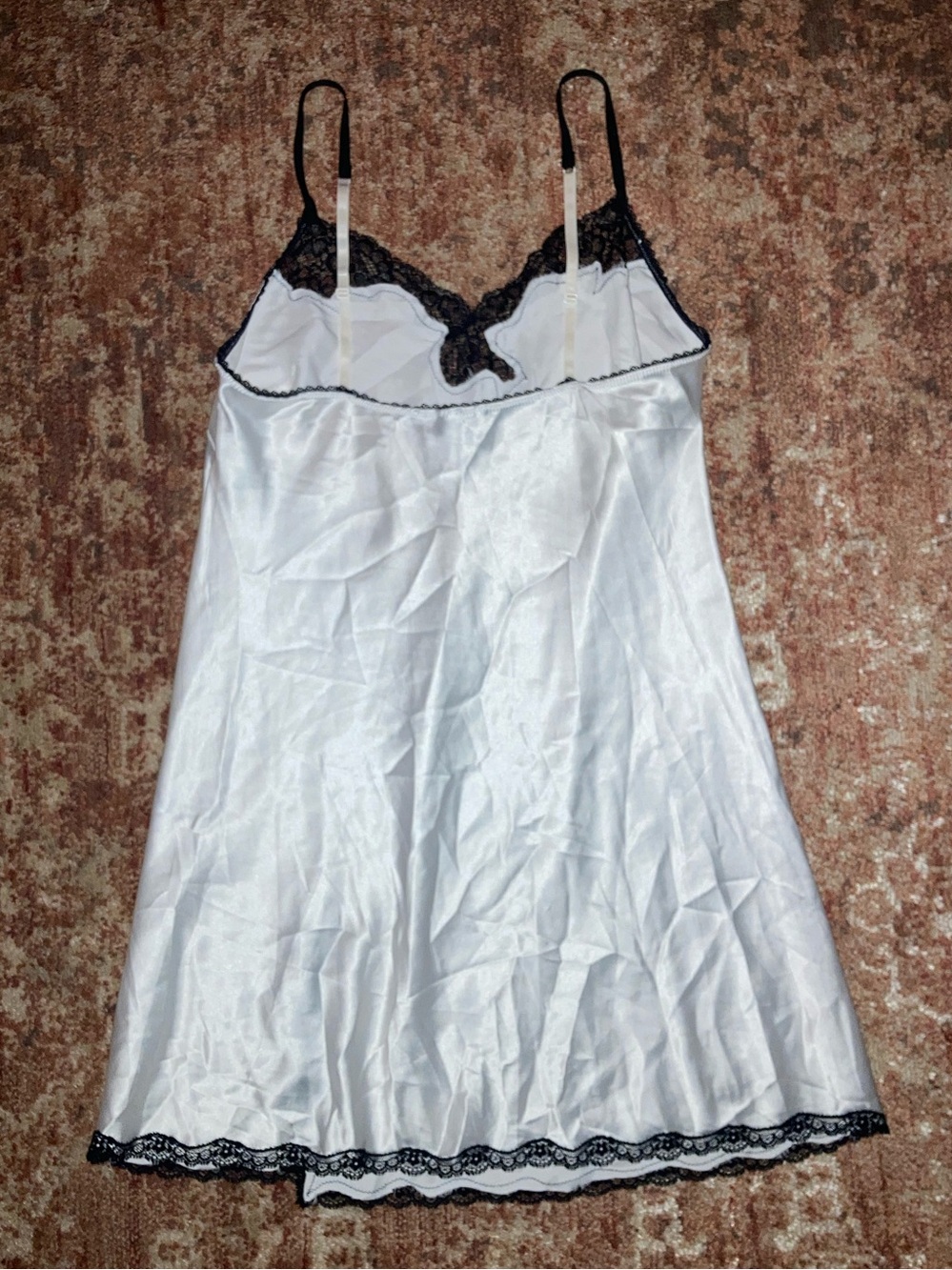 White & Black Lace Slip - Picture 3 of 5